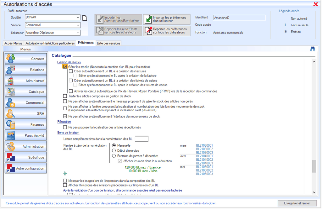 Paramétragede la gestion de stock automatique Paramétragede la gestion de stock automatique