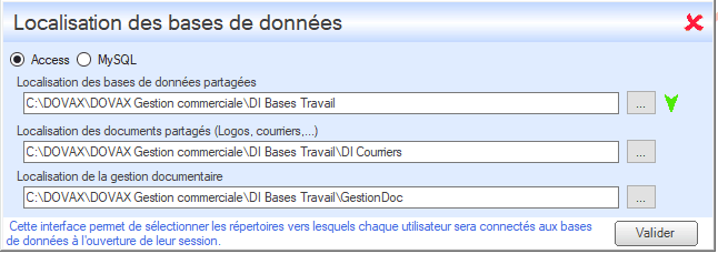 Localisation des bases de données