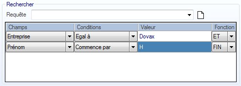 Interface du logiciel DOVAX Gestion Commerciale