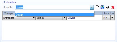 Interface du logiciel DOVAX Gestion Commerciale