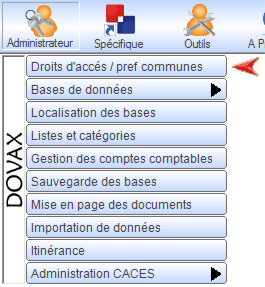 Module Administrateur Interface du Module Administrateur