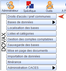 Interface du Module Administrateur