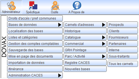 Interface du Module Administrateur