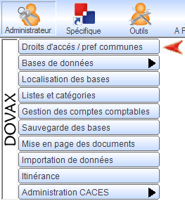 Interface du Module Administrateur