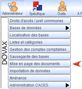 Interface du Module Administrateur