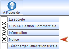 Interface du Module “A propos de”