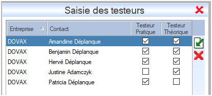 Interface du Module CACES