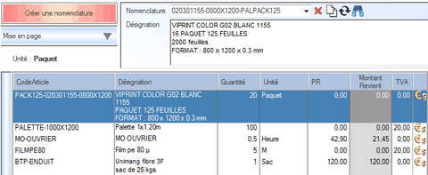 Interface du Module Catalogue