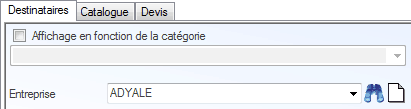 Interface du Module Commercial 