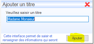 Interface de définition des listes