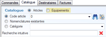 Affichage du Catalogue Interface du Module Finance