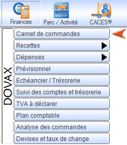 Interface du Module Finances