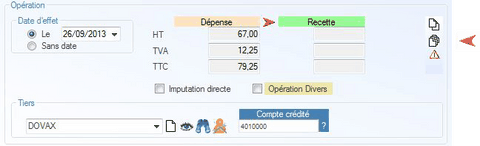 enregistrer une facture fournisseur Interface du Module Finances