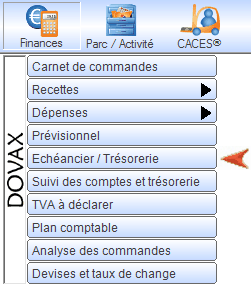 Interface du Module Finances