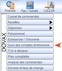 Interface du Module Finances