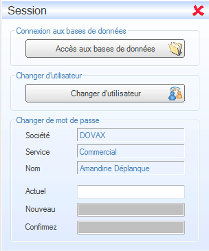 Session Interface du Module Outils