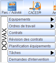 Module Parc et Activité Interface du Module Parc et Activité