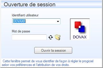 Interface du logiciel DOVAX Gestion Commerciale